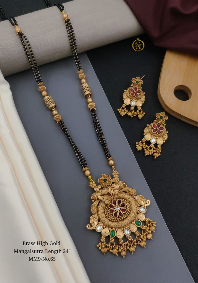 Brass High Gold Plated Wedding Wear Mangalsutra 4 Wholesale Online
